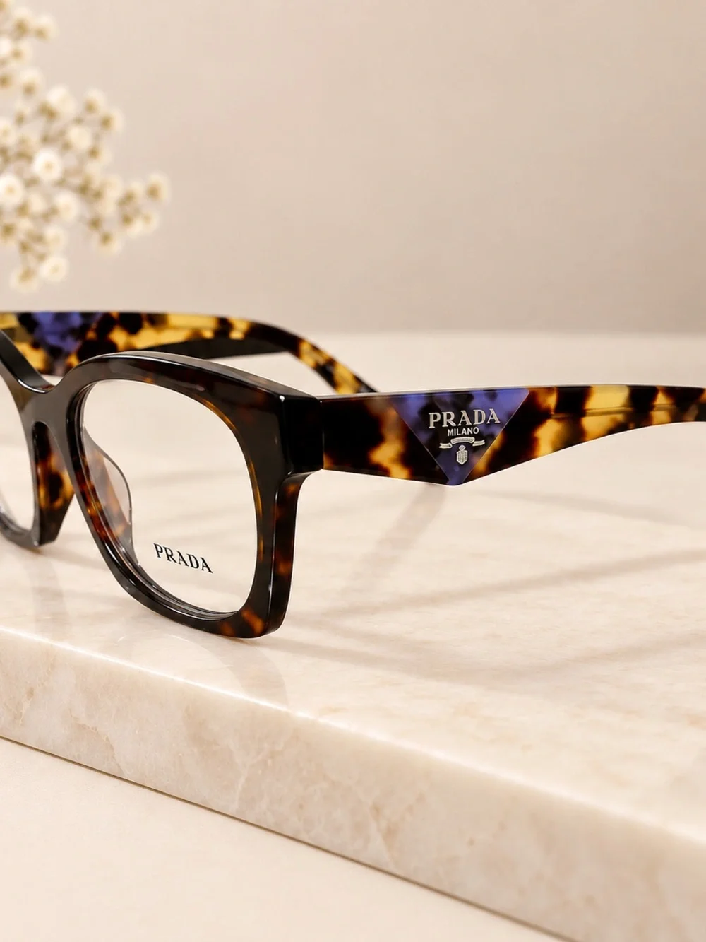 Prada Women’s Tortoiseshell Eyeglasses - Brown & Black